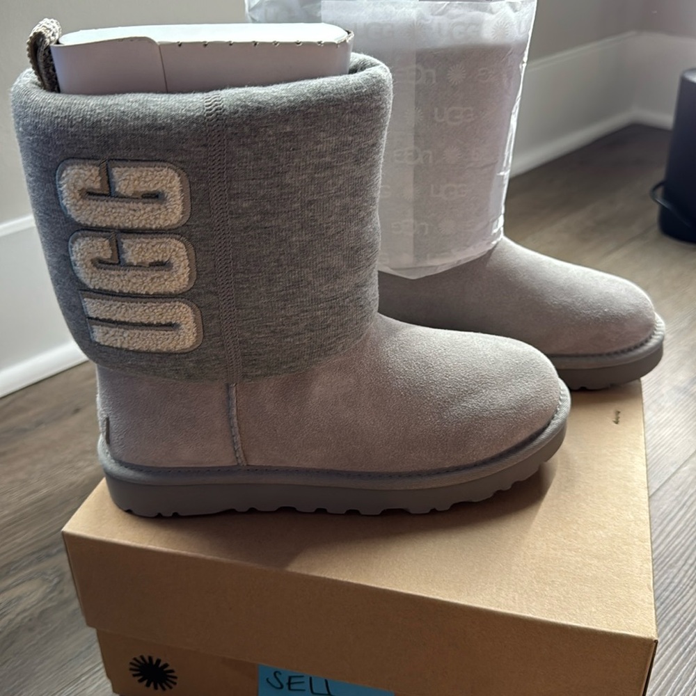 Ugg classic short fur jersey cozy boot